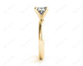 Princess Cut Classic Four Claw Diamond Solitaire Ring with Half Round Edge Shoulders - 18K Yellow - DG & Co. Jewellery