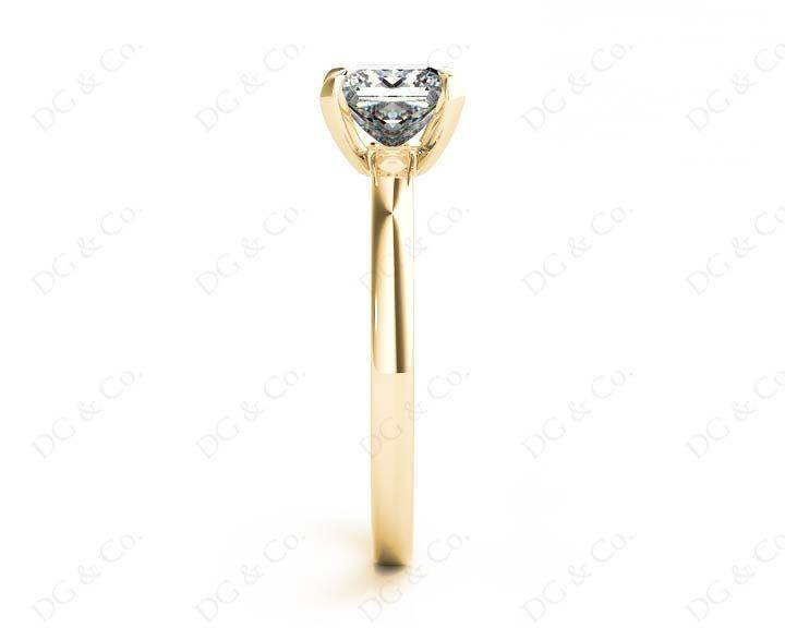 Princess Cut Classic Diamond Engagement Ring Four Caw Setting - 18K Yellow - DG & Co. Jewellery