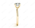 Round Cut Diamond Engagement Ring with Claw set centre stone - 18K Yellow - DG & Co. Jewellery
