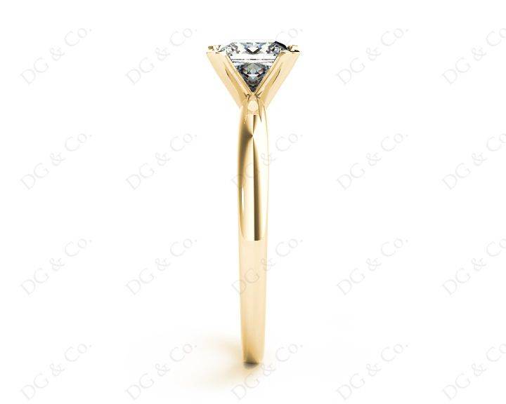 Princess Cut Diamond Engagement Ring with Claw set centre stone in 18K Yellow - DG & Co. Jewellery