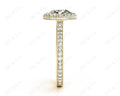 Vintage Style Round Cut Halo Diamond Ring with Bezel Set Centre Stone - 18K Yellow - DG & Co. Jewellery