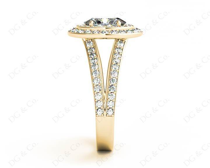 Oval Cut Double Halo Diamond Engagement ring - 18K Yellow - DG & Co. Jewellery