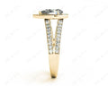 Pear Shape Halo Diamond ring with claw set centre stone - 18K Yellow - DG & Co. Jewellery