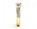 Princess Cut Diamond Engagement ring with four claws Channel Setting Side stones in 18K Yellow - DG & Co. Jewellery