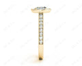 Cushion Cut Halo Diamond Ring with Milgrain Prong Set Centre Stone - 18K Yellow - DG & Co. Jewellery
