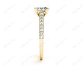 Princess Cut Diamond Engagement Ring with Claw set centre stone - 18K Yellow - DG & Co. Jewellery