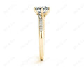 Round Cut Four Claws Prong set Twist Diamond Ring - 18K Yellow - DG & Co. Jewellery