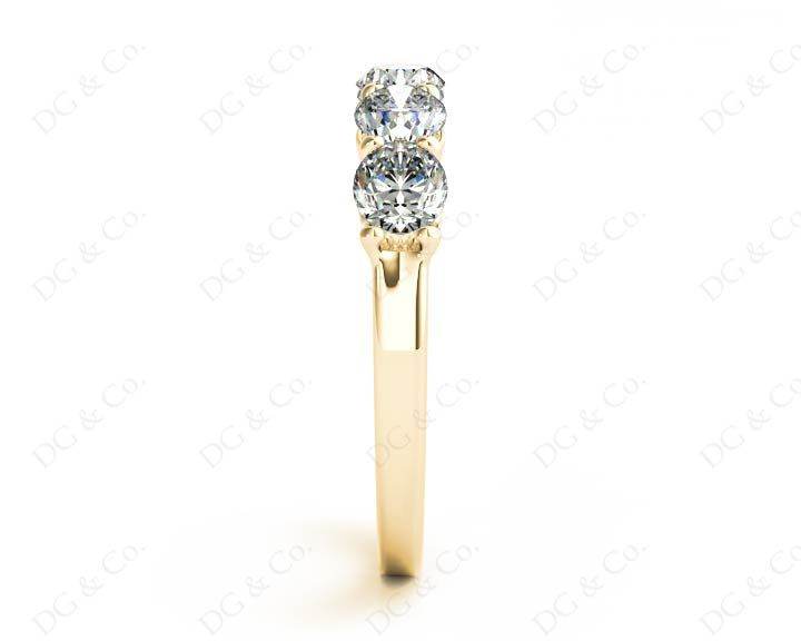 Diamond Wedding Band with Pave Setting Stones - 18K Yellow - DG & Co. Jewellery
