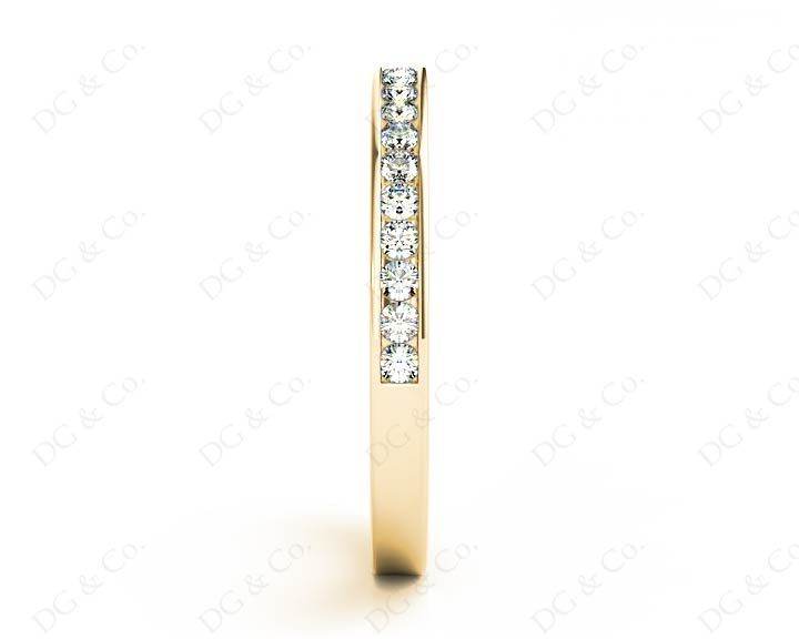 Diamond Wedding Band with Channel Setting Stones in 18K Yellow - DG & Co. Jewellery