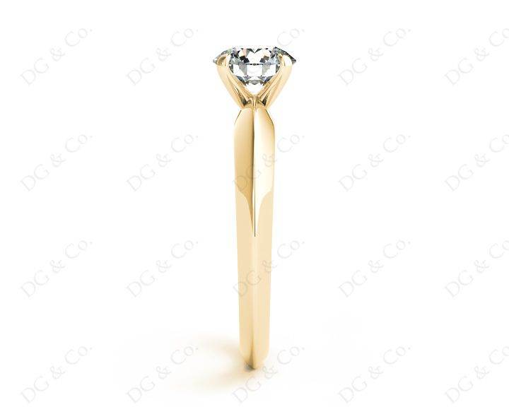 Round Cut Classic Four Claws Diamond Solitaire Ring - 18K Yellow - DG & Co. Jewellery