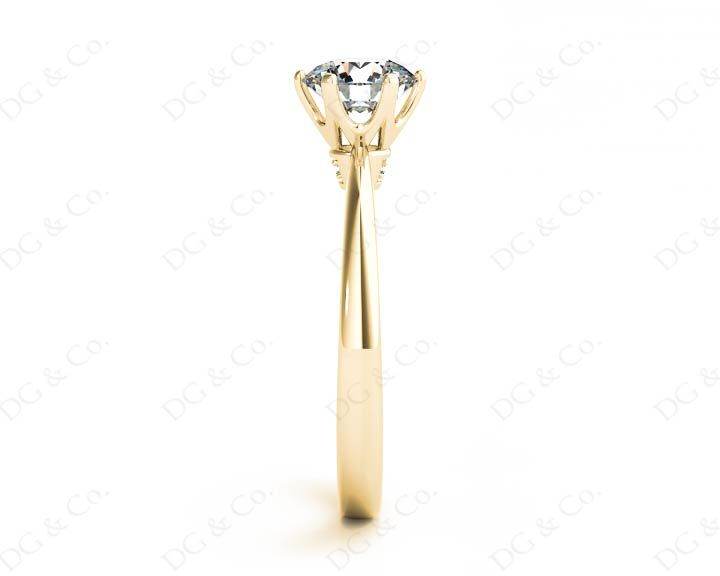 DG & Co. Signature Diamond Engagement Ring With a Six Claw Setting - 18K Yellow - DG & Co. Jewellery