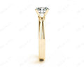 Solitaire Split Band Round Cut Four Claw Diamond Ring - 18K Yellow - DG & Co. Jewellery