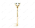 Round Cut Solitaire Four Claws Diamond Ring in 18K Yellow - DG & Co. Jewellery