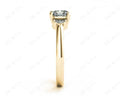 Radiant square cut three stone diamond ring claw set centre stone - 18K Yellow - DG & Co. Jewellery