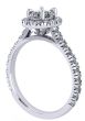 0.70CT GIA Certified Oval Cut Halo Diamond Engagement Ring Pave Setting side stones In 18K White Gold 