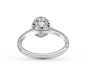 0.70CT GIA Certified Oval Cut Halo Diamond Engagement Ring Pave Setting side stones In 18K White Gold 