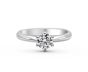 Solitaire Diamond Engagement Ring In 18 Karat White Gold