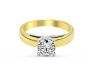 Solitaire Round Brilliant Cut Diamond Engagement Ring In 18K 2Tone Yellow and White Gold (3.20MM)