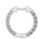 Diamond Hoop Earring In And Out Pave Setting In 18K White Gold 