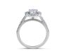 Halo Diamond Engagement Ring in 18 Karat White Gold - Gemstone rings