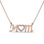 9K Rose Gold MOM Diamond Necklace 