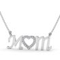 9K White Gold MOM Diamonds Necklace