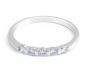 18K White Gold DIAMOND WEDDING BAND in Tension Setting - womens wedding bands
