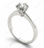 1 Carat Platinum Brilliant Cut Six Claw Set Diamond Ring On A Upswept Reverse Taper Band