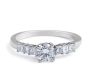 Brilliant Cut Engagement Ring in 18 Karat White Gold Setting - Diamond rings melbourne