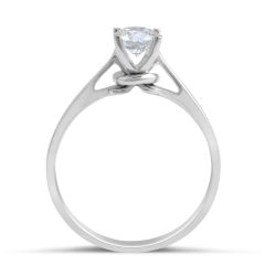 Solitaire Diamond Engagement Ring in 18 Karat White Gold - Custom engagement rings