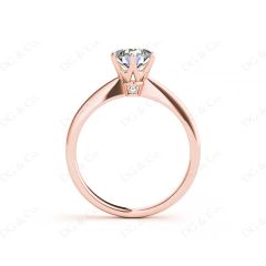 DG & Co. Signature Diamond Engagement Ring With a Six Claw Setting in 18K Rose