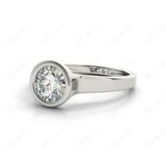 Round Cut Double Halo Diamond Ring with Pave Set Round Cut Diamonds on halos and on the Band in 18K White
