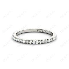 Wedding Diamond Ring with Micro Pave Setting in Platinum