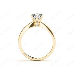 DG & Co. Signature Diamond Engagement Ring With a Six Claw Setting in 18K Yellow