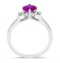 Ruby Diamond Engagement Ring in 18 Karat White Gold Precious Gems
