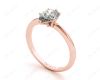 Marquise Cut Diamond Engagement Ring with Claw set centre stone in 18K Rose