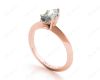 Marquise cut diamond classic engagement ring in six claw setting in 18K Rose