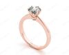 DG & Co. Signature Diamond Engagement Ring With a Six Claw Setting in 18K Rose