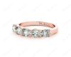 Diamond Wedding Band with Pave Setting Stones in 18K Rose