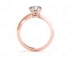 Round Cut Classic Six Claw Diamond Engagement Solitaire Ring in 18k Rose