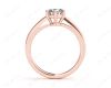 Round Cut Classic Six Claws Diamond Solitaire Ring in 18K Rose