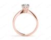 DG & Co. Signature Diamond Engagement Ring With a Six Claw Setting in 18K Rose