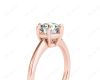 Round Cut Diamond Engagement Ring with Claw set centre stone in 18K Rose