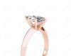 Marquise cut diamond classic engagement ring in six claw setting in 18K Rose