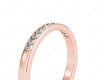 Wedding Diamond Ring with Grain Setting in 18K Rose