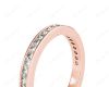 Diamond Wedding Band with Channel Setting Stones in 18K Rose