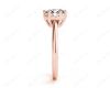 Round Cut Diamond Engagement Ring with Claw set centre stone in 18K Rose