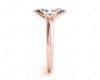 Marquise Cut Classic Six Claw Diamond Engagement Solitaire Ring in 18K Rose