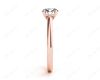 Round Brilliant Cut Solitaire Four Claws Diamond Ring in 18K Rose
