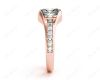 Radiant Cut Diamond Ring with Tension set centre stone in 18K Rose